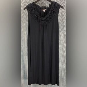 Isaac Mizrahi Black Ruffled Midi Dress